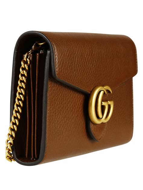 gucci gg marmonet leather mini chain bag|Gucci Marmont mini bag wallet.